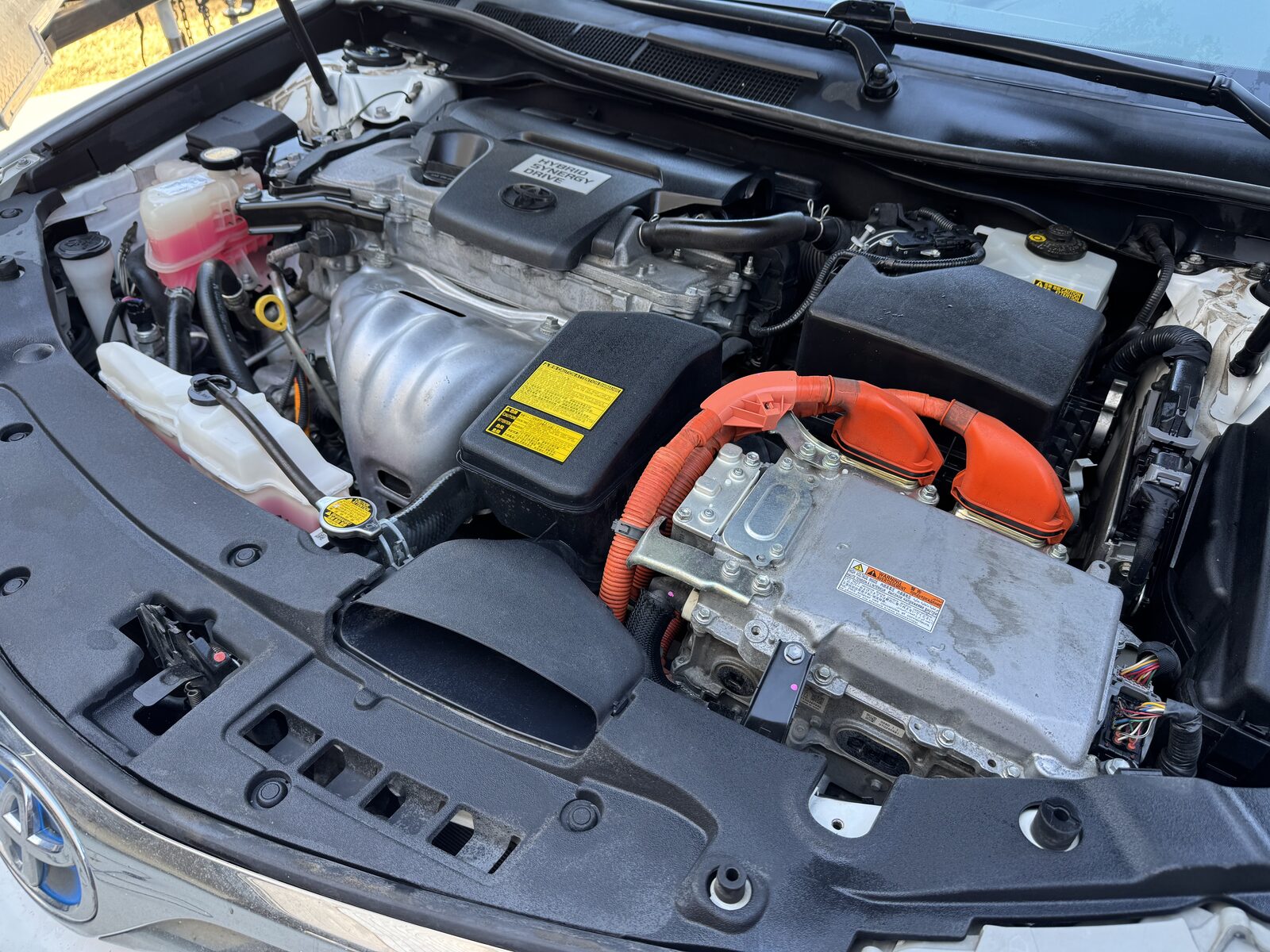 Engine bay after detailing, cleaned and dressed